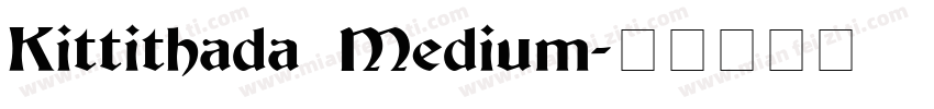 Kittithada Medium字体转换